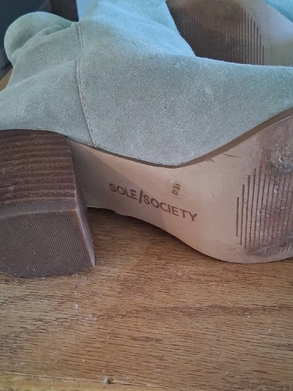 Sole Society Taupe Suede Pointed-Toe Ankle Booties
